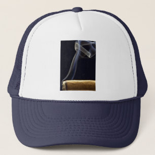 Beautiful Cigar with smoke Trucker Hat