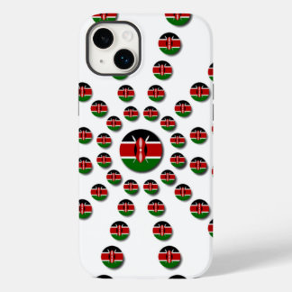 Beautiful Circular Kenyan Flag: A Radial Design Case-Mate iPhone 14 Plus Case