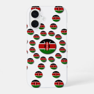 Beautiful Circular Kenyan Flag: A Radial Design iPhone 16 Case