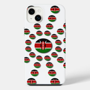 Beautiful Circular Kenyan Flag: A Radial Design iPhone 14 Plus Case
