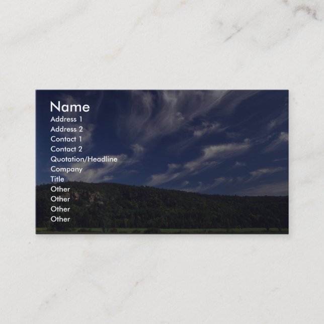 Beautiful Cirrus Business Card (Front)