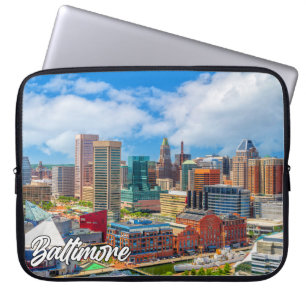 Beautiful City Of Baltimore, Maryland, USA Laptop Sleeve