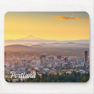 Beautiful City Of Portland, Oregon Mouse Mat