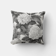 Beautiful classic black and white floral pattern