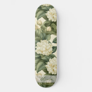 Beautiful classic floral pattern skateboard