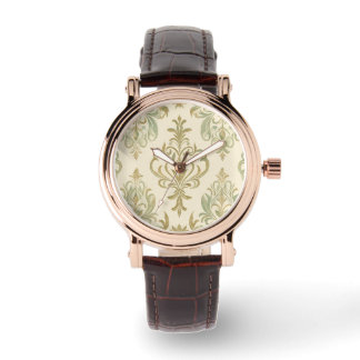 Beautiful Classic,Green Mosaic Pattern,Women Watch