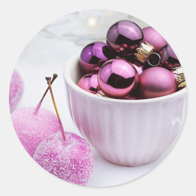 Beautiful  classic round sticker (Front)