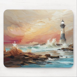Beautiful Classic Stunning Lighthouse Watercolor Mouse Mat