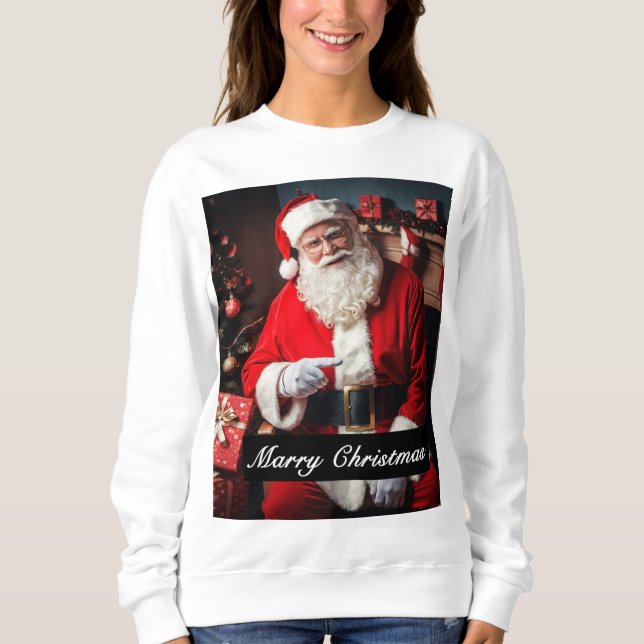 Beautiful classy  Christmas customised T-Shirt . Sweatshirt (Front)