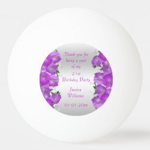 Beautiful Classy Petunias Floral Birthday Ping Pong Ball