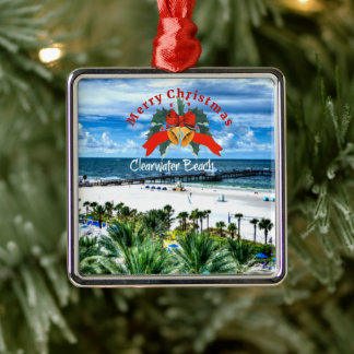Beautiful Clearwater Beach, Florida Metal Tree Decoration