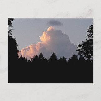  beautiful cloud behind the trees at night  postcard