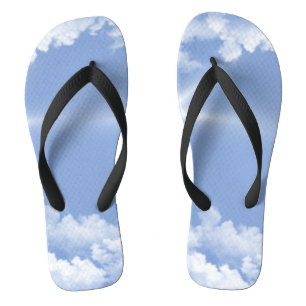 beautiful clouds flip flops