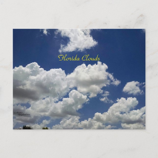 Beautiful clouds in Florida Postcard (Front)
