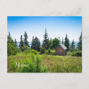 Beautiful coast in Maine Postcard