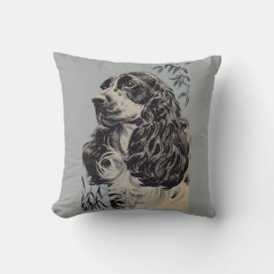 beautiful cocker spaniel cushion