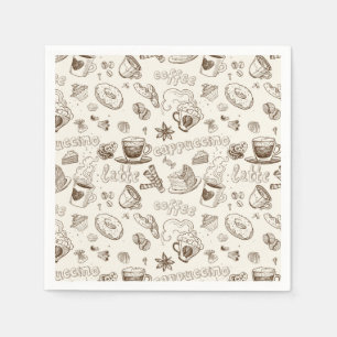 Beautiful Coffee Espresso Design Napkin