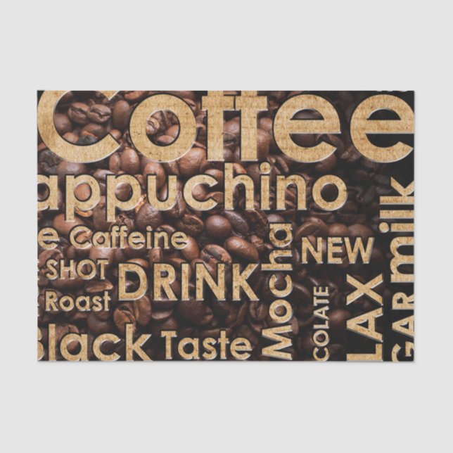 Beautiful Coffee Espresso Design Tissue Paper (Front)