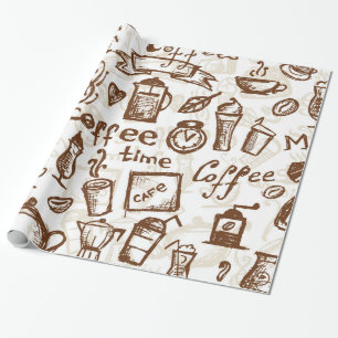 Beautiful Coffee Espresso Design Wrapping Paper