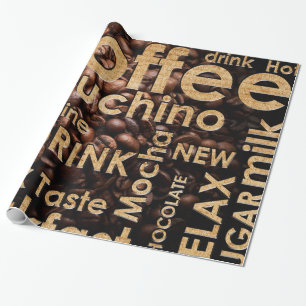 Beautiful Coffee Espresso Design Wrapping Paper