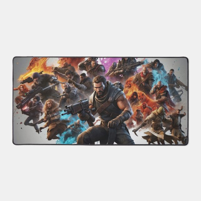 Beautiful collection of game characters #4 desk mat (Front)