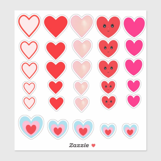 Beautiful Collection of Love Hearts (Sheet)