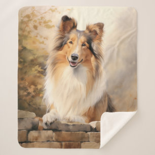 Beautiful Collie Sherpa Blanket