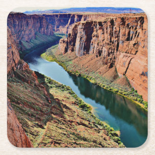 Beautiful Colorado River Square Paper Coaster