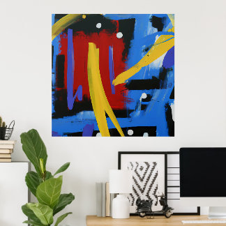 Beautiful colorful Abstract AI art poster