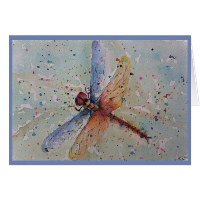 BEAUTIFUL COLORFUL DRAGON FLY (Front Horizontal)