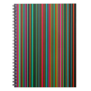 Beautiful Colorful Multicolored Stripe Pattern  Notebook