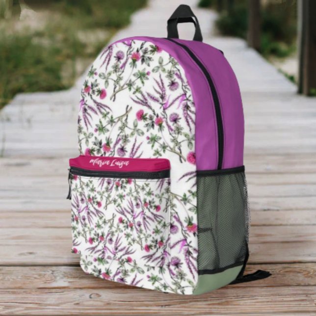 Beautiful Colorful Wildflowers Nature Inspired  Printed Backpack (Creator Uploaded)
