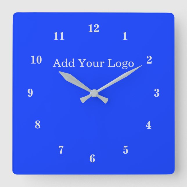 Beautiful Colors - Customizable - Blue Square Wall Clock (Front)