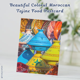 Beautiful Colorul Moroccan Tajine Food Postcard