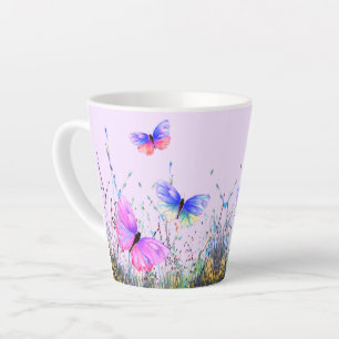 Beautiful Colour Butterflies Latte Mug