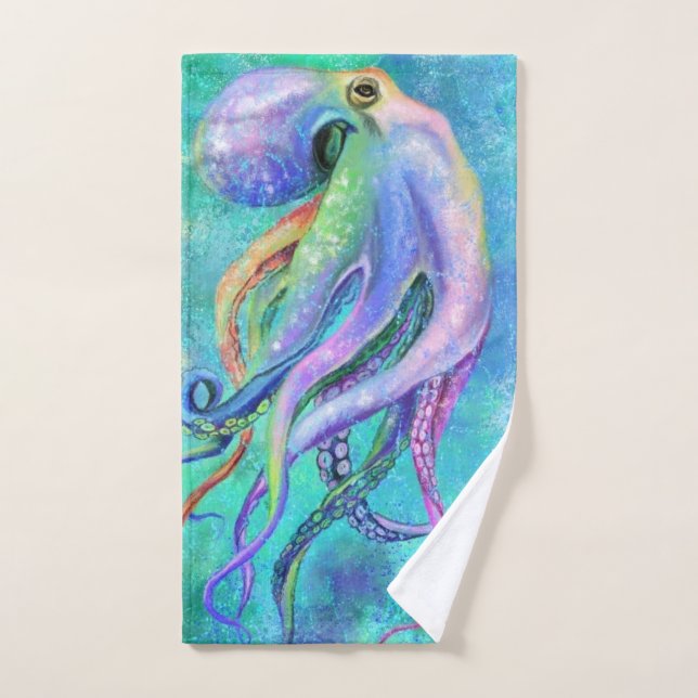 Beautiful Colour Octopus Bath Towel Set (Hand Towel)
