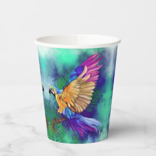 Beautiful Colour Parrot Paper Cups