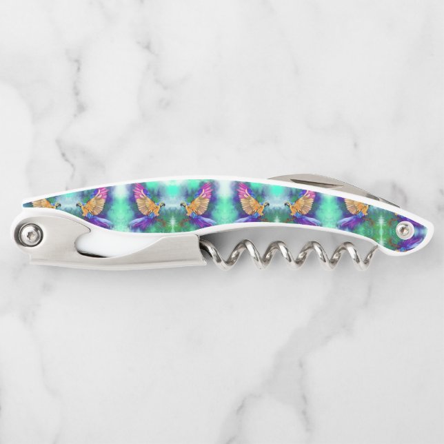 Beautiful Colour Parrot Waiter's Corkscrew (Front)