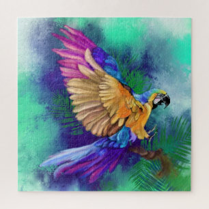 Beautiful Colour Parrot Watercolor Puzzle
