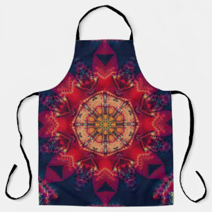 Beautiful coloured kaleidoscope seamless illustrat apron