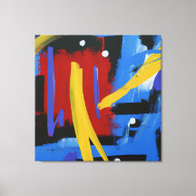 Beautiful colourful Abstract AI art canvas