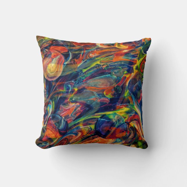 Beautiful & Colourful Abstract Artwork Cushion (Front)