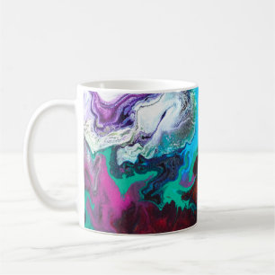 Beautiful & Colourful Abstract Marble Design Coffee Mug