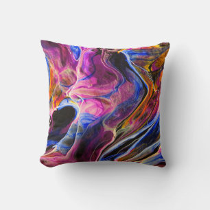 Beautiful & Colourful Abstract Marble Design Cushion