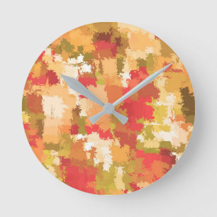 Beautiful Colourful Abstract Pattern Round Clock