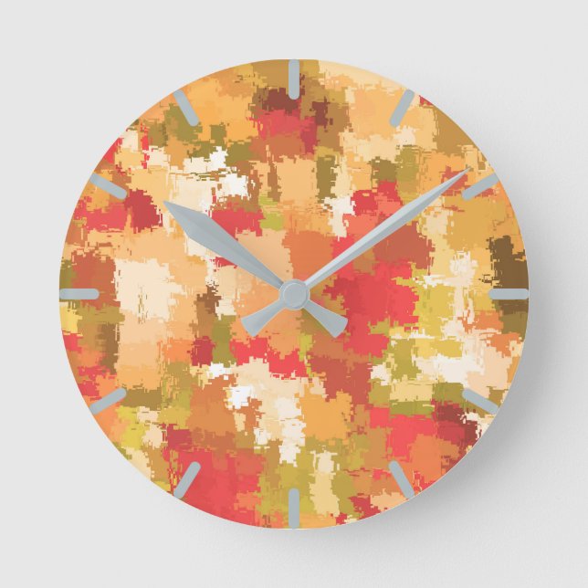 Beautiful Colourful Abstract Pattern Round Clock (Front)
