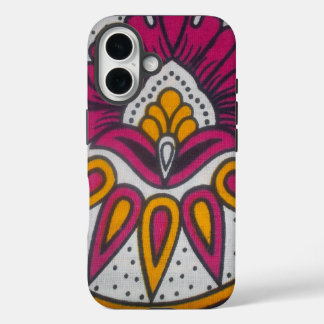 Beautiful Colourful African Fabric Motif Art Print iPhone 16 Case