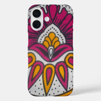 Beautiful Colourful African Fabric Motif Art Print iPhone 16 Case