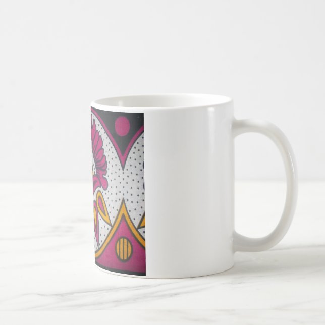 Beautiful Colourful African Fabric Motif Art Print Coffee Mug (Right)