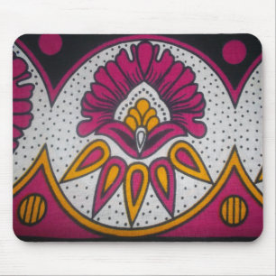 Beautiful Colourful African Fabric Motif Art Print Mouse Mat